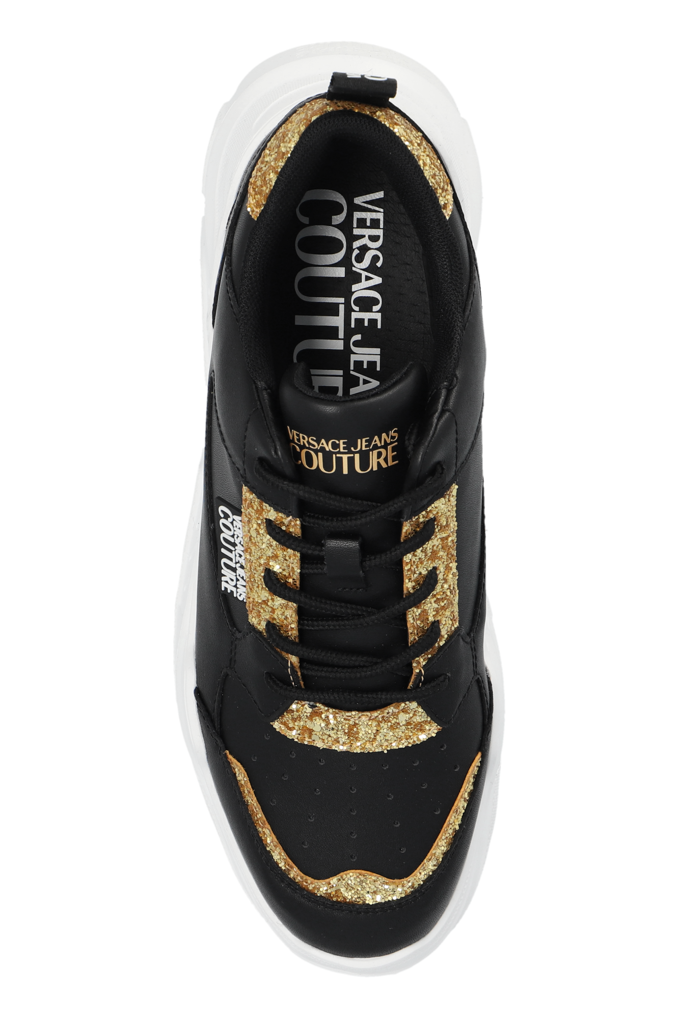 Black and gold versace sneakers online